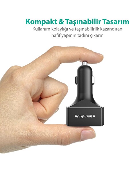 Ravpower RP-VC003 Car Charger 4-Port Charge 3.0 54W Araç Şarjı