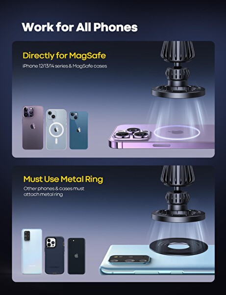 Lamicall STCV03 Araç İçi Cep Telefon Tutucu Güçlü Mıknatıs