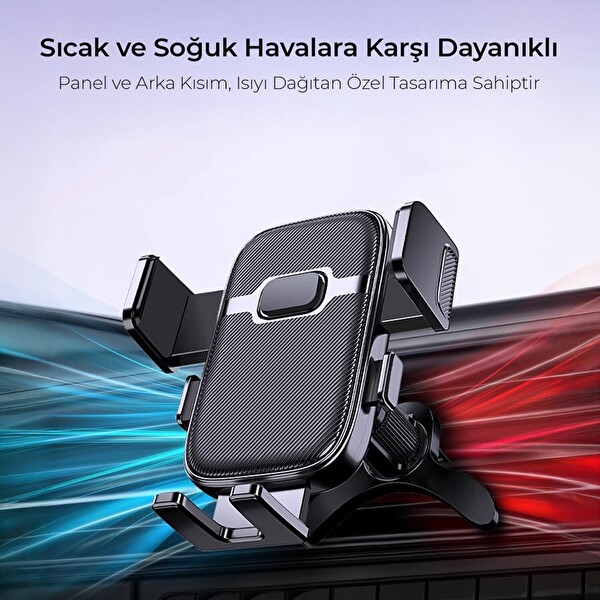 KingMa Metal Kancalı Havalandırma Destekli Araç İçi Telefon Tutucu