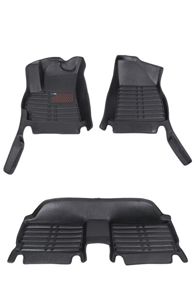 Mega Oto Market 5D Dikişsiz (Press) Deri Chery Omoda 2022-2025 ile Uyumlu Havuzlu Paspas Siyah