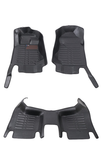 Mega Oto Market 5D Dikişsiz Press Deri Ford Ranger 2012-2021 Uyumlu Havuzlu Paspas Siyah