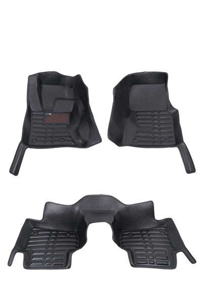 Mega Oto Market 5D Dikişsiz Press Deri Jaguar F-Pace 2016-2025 Uyumlu Havuzlu Paspas Siyah