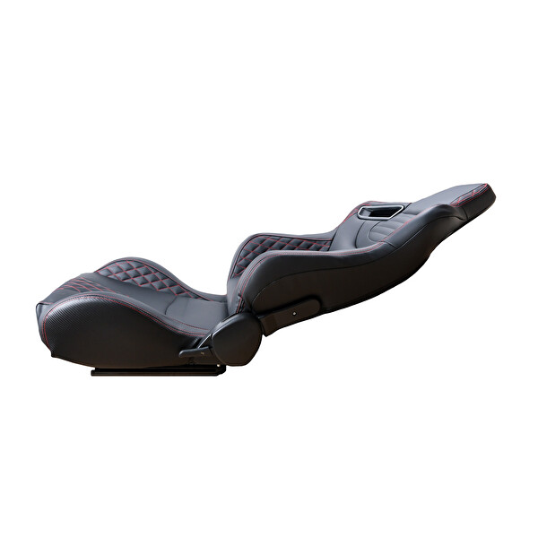 Mega Oto Market Recaro Model Deri Oto Yarış Koltuğu Siyah Spor Koltuk Takımı 2'li Set JBR1053