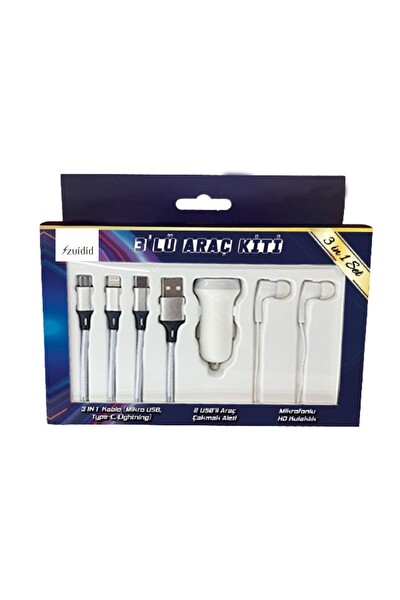 Zuidid CS-61 Beyaz 3'lü Araç Kiti