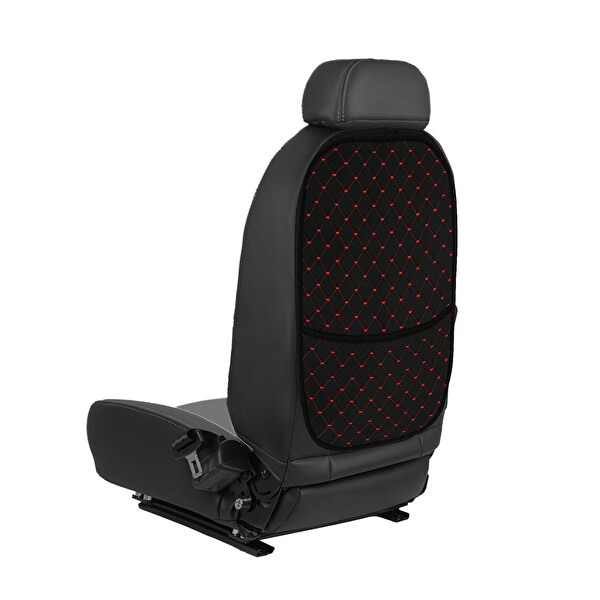 Mega Oto Market Redline Serisi Dokuma Kumaş Oto Koltuk Arkası Koruyucu Cepli Organizer 2 Adet