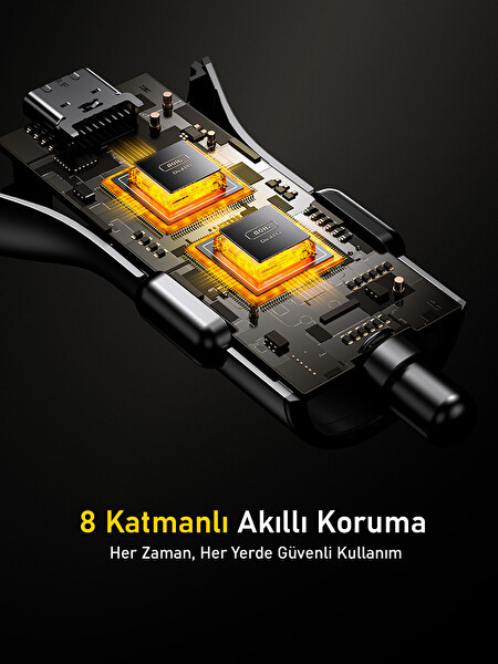 Aohi 3 Portlu 170W 140W 1 M PD 3.1 480 Mbps Süper Hızlı Araç İçi Şarj Data Kablosu Seti