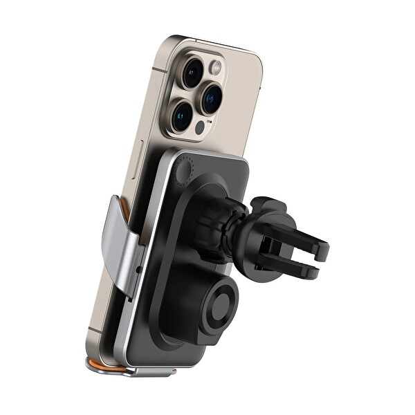 Bix BXCH9 MagSafe Özellikli 15W Kablosuz Hızlı Şarj Destekli 360 Dönebilen Metal Araç İçi Telefon Tutucu