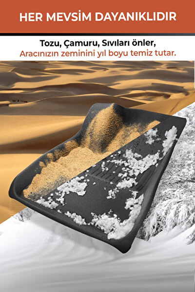 Pikas Havuzlu 3D Siyah Paspas Takımı - Cıtroen Berlingo Serisi 2008-2018 Arası 3D Havuzlu Paspas