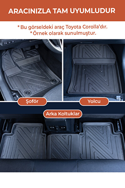 Pikas Havuzlu 3D Siyah Paspas Takımı - Opel Astra K 2015-2022 Arası 3D Havuzlu Paspas