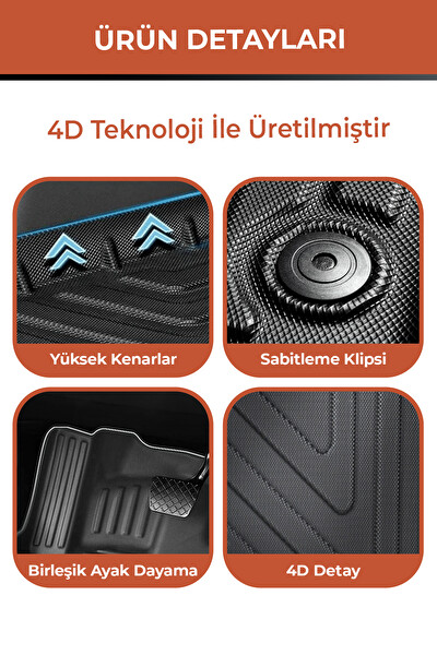 Pikas Havuzlu 3D Siyah Paspas Takımı - Opel Astra K 2015-2022 Arası 3D Havuzlu Paspas