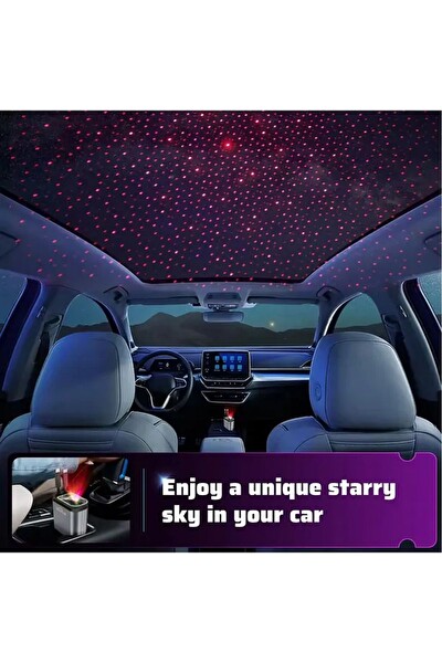 Zuidid ACC01 - 66 W 4 in 1 RGB Işıklı Tavan Aydınlatmalı Type-C Lightning Kablolu Araç İçi Hızlı Şarj