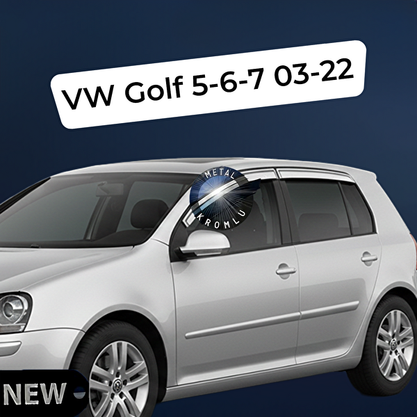 Mega Oto Market Paslanmaz Krom Akrilik Cam Rüzgarlığı Volkswagen Golf 5-6-7 03-22 CHR-1-026-001
