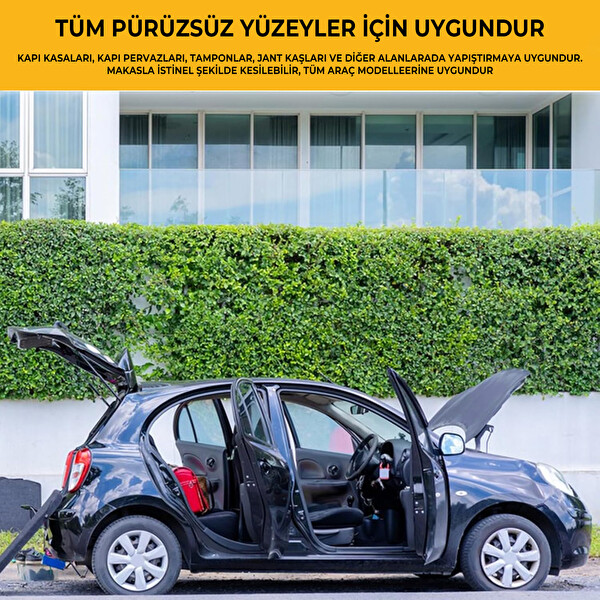 Mega Oto Market Kapı Çizik Ve Koruma Bandı Çizik Önleyici Bant Kapı Koruma Gri 10 Metre X 7 CM