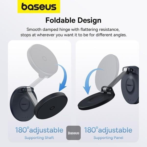 Baseus Magpro Magsafe Özellikli Foldable Araç İçi Telefon Tutucu - Siyah