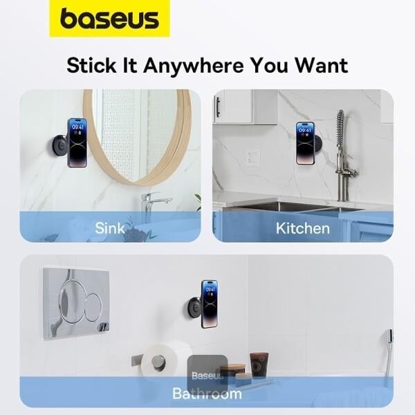 Baseus Magpro Magsafe Özellikli Foldable Araç İçi Telefon Tutucu - Siyah