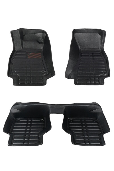 Mega Oto Market 5D Dikişsiz (Press) Deri Havuzlu Paspas Siyah Audi A6 2019-2025 ile Uyumlu