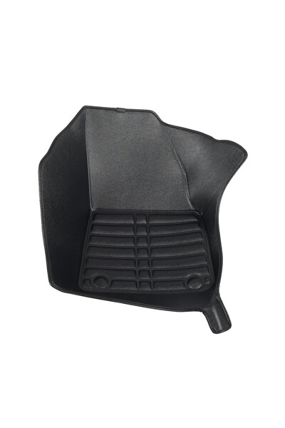 Mega Oto Market 5D Dikişsiz (Press) Deri Havuzlu Paspas Siyah Volvo XC40 2019-2025 ile Uyumlu