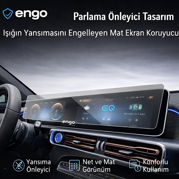 Engo Mercedes EQV 12.3 inç Mat Ekran Koruyucu Multimedya Gösterge