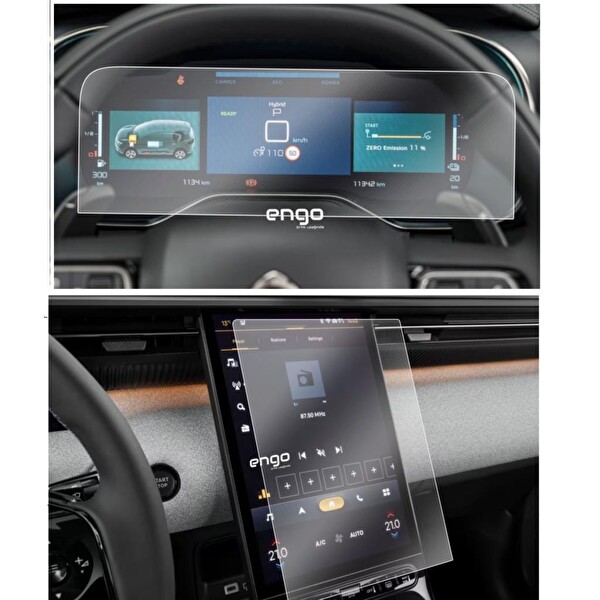 Engo Citroen C5 Aircross Uyumlu Multimedya Gösterge Mat Ekran Koruyucu