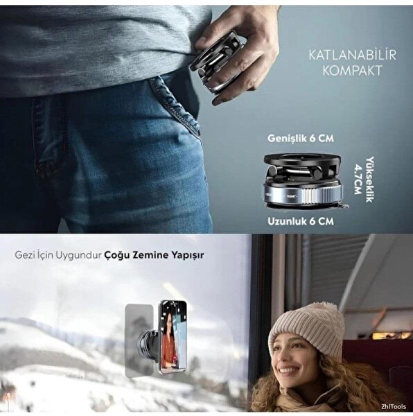 ZHL Tools 0694 Vakumlu Manyetik Araç İçi Telefon Tutucu