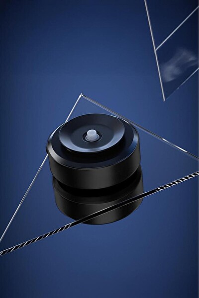 Başkenttekno X8Q Siyah Çift Taraflı Manyetik Adsorpsiyon Vakumlu Kompakt Araç Telefonu Tutucu