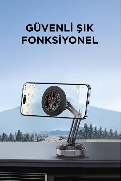 Başkenttekno 60 Sarsılmaz Manyetik 360 Derece Ayarlanabilir Araç İçi Telefon Tutucu
