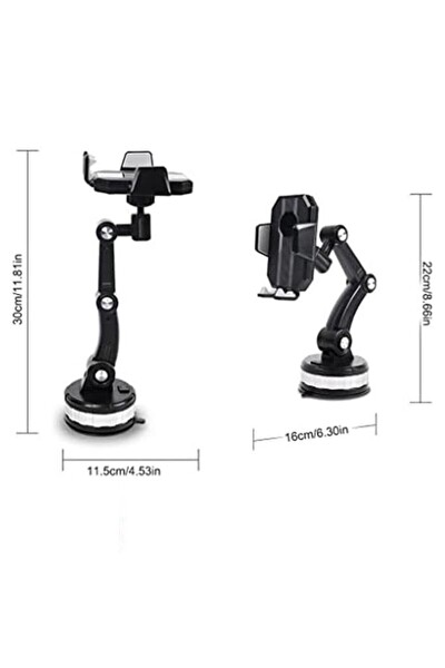 Başkenttekno 28 Siyah 360 Derece Dönen Araç İçi Ve Masa Üstü Telefon Tutucusu