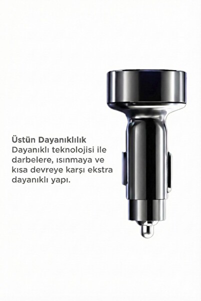 Başkenttekno G19 Süper Hızlı 66W 6 Girişli 2 Type-C - 4 Usb Girişli Araç Şarj Başlığı
