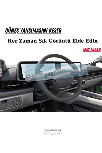 Uniqanatolia Hyundai Ioniq 6 2023-2024 Uyumlu Dijital Gösterge ve Bilgi Ekran Uyumlu Mat Ekran Koruyucu