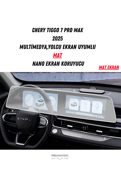 Uniqanatolia Chery Tıggo 7 Pro Max 2025 Dijital Gösterge ve Multimedya Uyumlu Mat Ekran Koruyucu