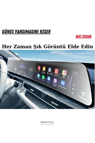 Uniqanatolia Chery Tıggo 7 Pro Max 2025 Dijital Gösterge ve Multimedya Uyumlu Mat Ekran Koruyucu