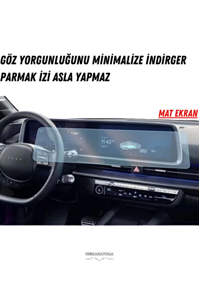 Uniqanatolia Hyundai Ioniq 6 2025 Navigasyon ve Multimedya Uyumlu Mat Ekran Koruyucu