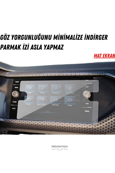 Uniqanatolia Volkswagen T-Cross Navigasyon ve Multimedya Uyumlu Mat Ekran Koruyucu