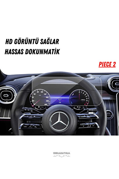 Uniqanatolia Mercedes GLC 180 2025 Hayalet Gösterge ve Multimedya Uyumlu Set Nano Ekran Koruyucu