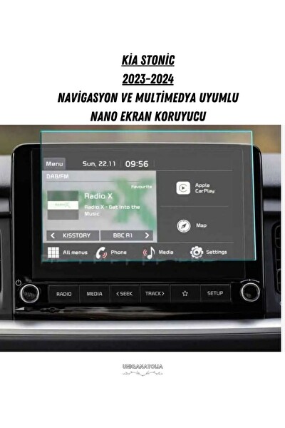 Uniqanatolia Kia Stonic 2023 2024 Navigasyon ve Multimedya Uyumlu Nano Ekran Koruyucu