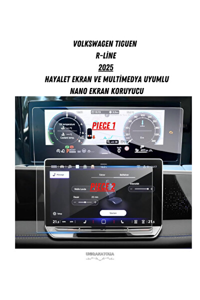 Uniqanatolia Volkswagen Tiguen R Line 2025 Hayalet Gösterge ve Multimedya Uyumlu Nano Ekran Koruyucu