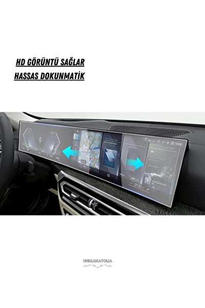 Uniqanatolia Bmw 320i 2023-2024 Dijital Gösterge ve Multimedya Bilgi Ekran Uyumlu Nano Ekran Koruyucu