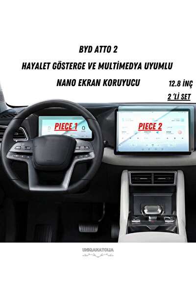 Uniqanatolia BYD ATTO 2 Hayalet Gösterge ve Multimedya Uyumlu Nano Ekran Koruyucu