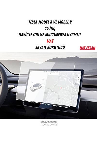 Uniqanatolia Tesla Model 3 ve Model Y Navigasyon ve Multimedya Uyumlu Mat Ekran Koruyucu