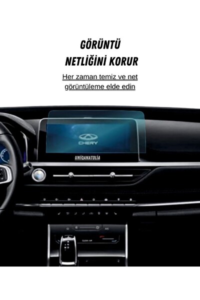 Uniqanatolia Chery Tiggo8 Pro 2023 Navigasyon ve Digital Gösterge Panel Uyumlu Nano Ekran Koruyucu
