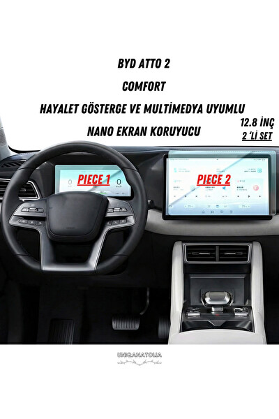Uniqanatolia BYD ATTO 2 Comfort Hayalet Gösterge ve Multimedya Uyumlu Nano Ekran Koruyucu
