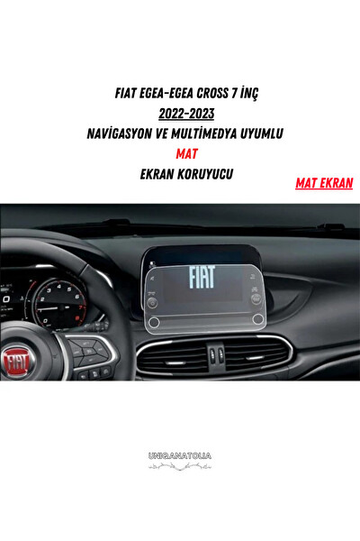 Uniqanatolia Fiat Egea-Egea Cross 2022-2023 Navigasyon ve Multimedya Uyumlu Mat Ekran Koruyucu