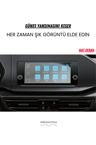 Uniqanatolia Volkswagen Yeni Caddy 2022-2023 Navigasyon Ve Multimedya Uyumlu Mat Ekran Koruyucu
