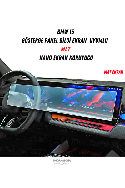 Uniqanatolia BMW i5 Gösterge Panel ve Bilgi Ekran Uyumlu Mat Ekran Koruyucu