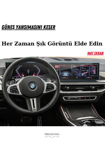 Uniqanatolia BMW i5 Gösterge Panel ve Bilgi Ekran Uyumlu Mat Ekran Koruyucu