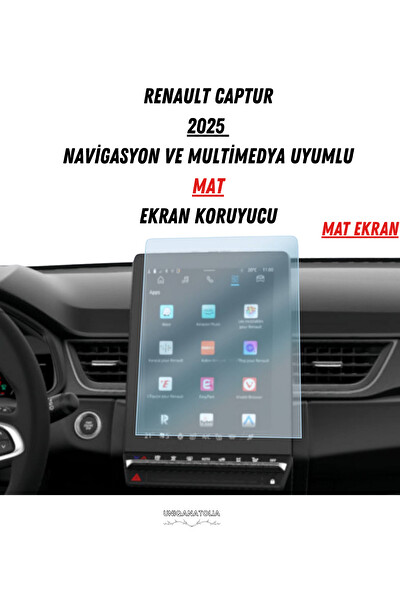 Uniqanatolia Renault Captur 2025 Navigasyon ve Multimedya Uyumlu Mat Ekran Koruyucu