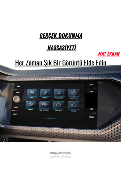 Uniqanatolia Volkswagen Makyajlı Taigo 2024-2025 Navigasyon ve Multimedya Uyumlu Mat Ekran Koruyucu