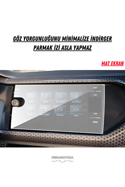 Uniqanatolia Volkswagen Makyajlı Taigo 2024-2025 Navigasyon ve Multimedya Uyumlu Mat Ekran Koruyucu