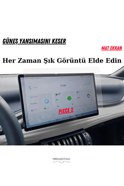 Uniqanatolia BYD Atto 3 Hayalet Gösterge ve Multimedya Uyumlu Mat Ekran Koruyucu