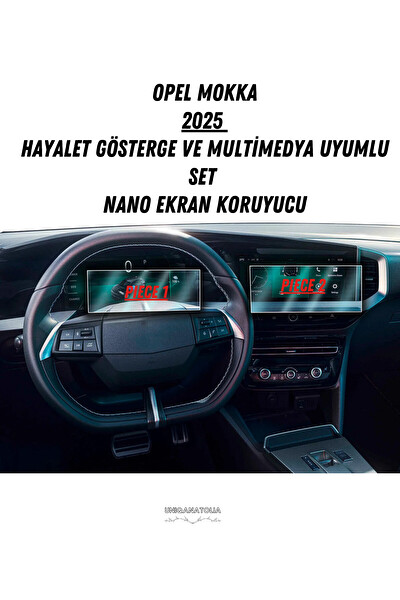 Uniqanatolia Opel Mokka 2025 Hayalet Gösterge ve Multimedya Uyumlu Set Nano Ekran Koruyucu